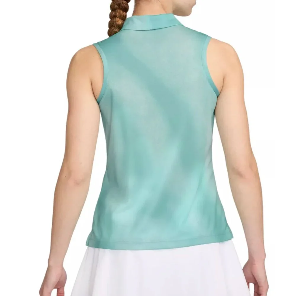 NWT New Nike Women's Sleeveless Dri-FIT Victory Printed Golf Polo Small S Shirt